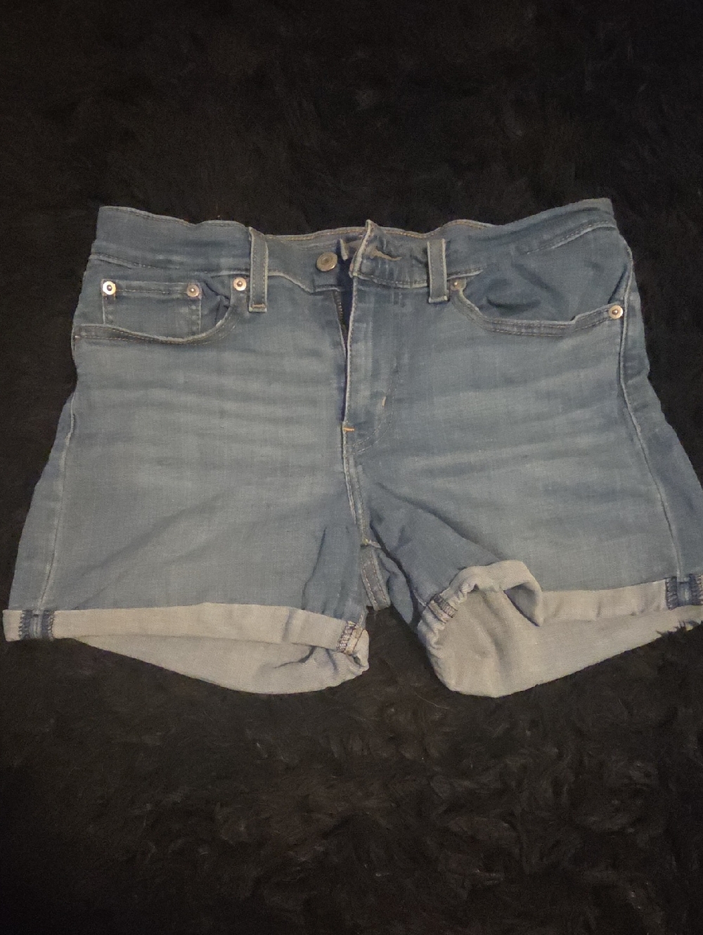 Levi's Women’s Light Blue Denim Roll-Cuff Shorts